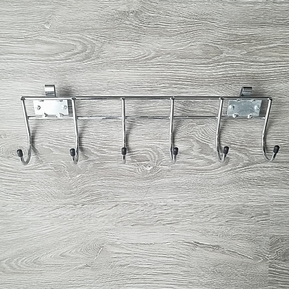 🔴 6-hook metal rack for closets